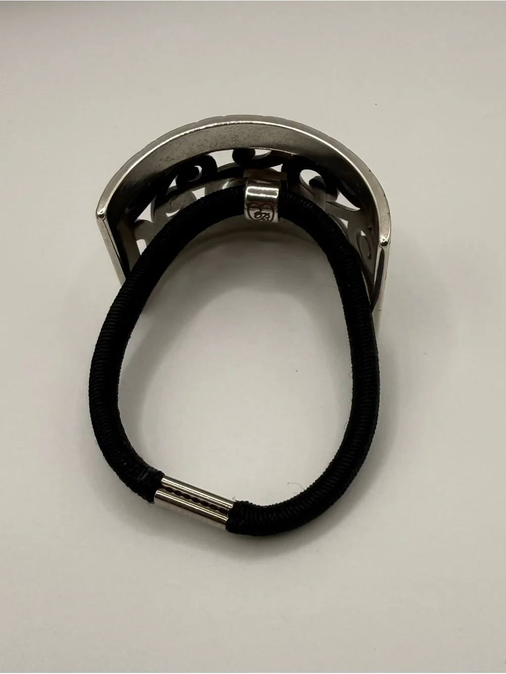 Brighton Silver Tone Scroll Hair Tie Ponytail Holder Used Once